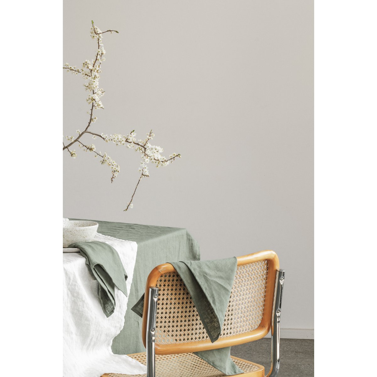 Tovaglioli Nordic Moss Green (set da 2) / 100% lino