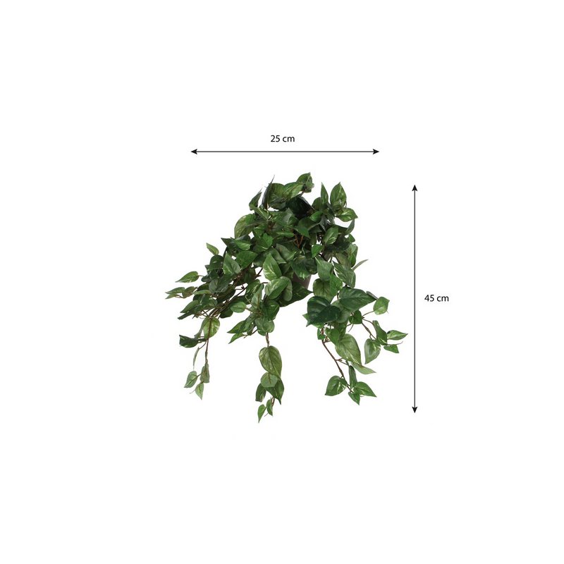 Kunstplant Scindapsus hanging Groen