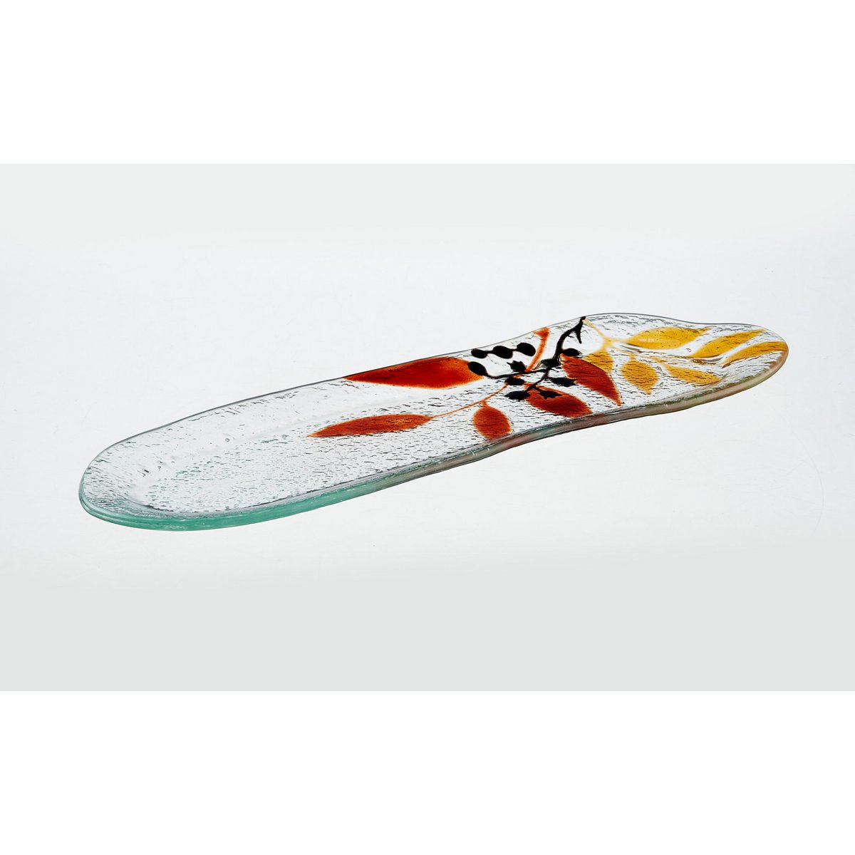 Tropical Tray Medium Free 39x13 Black, Red & Yellow Leaves