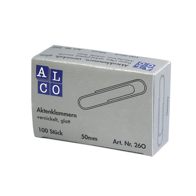 Büroklammern Alco 50mm Box 100Stk.