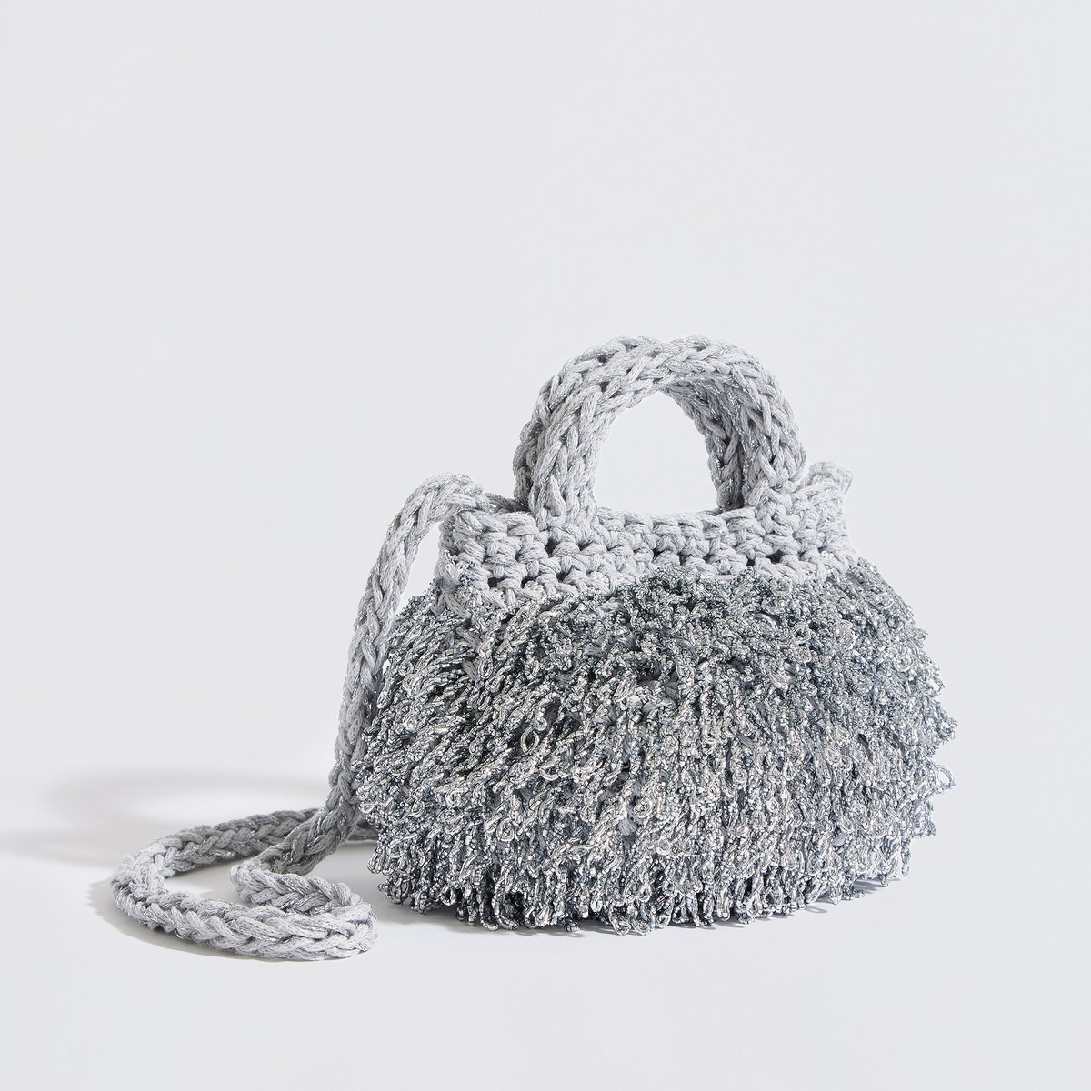 "Pebble Metallic" handgemaakte koppeling met crossbody -band goud