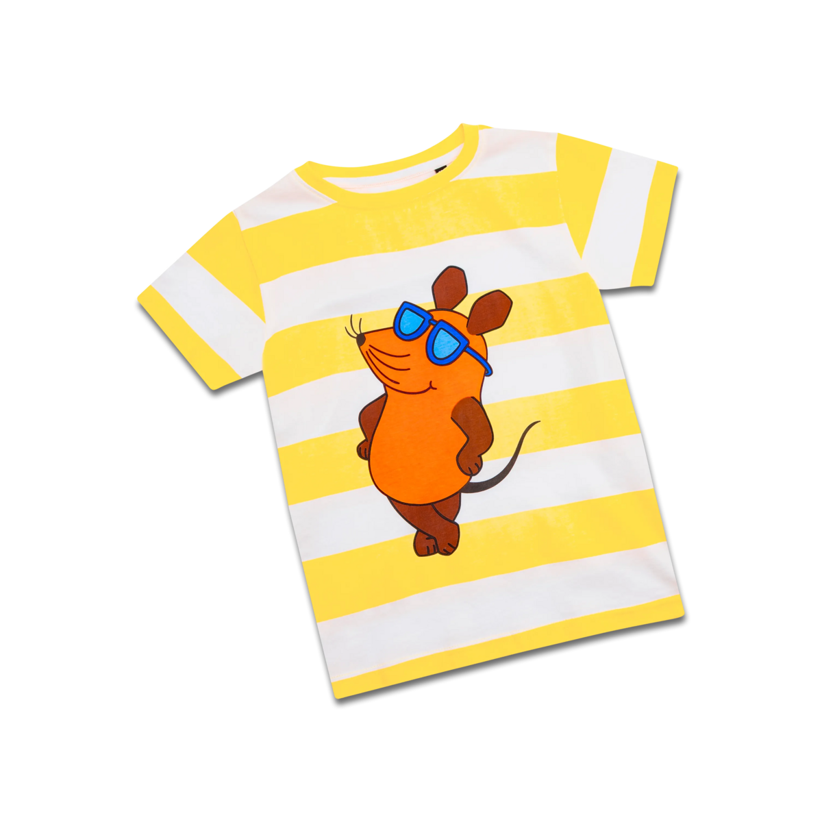 koaa – The Mouse Beachboy Stripes – T-shirt hvid/gul