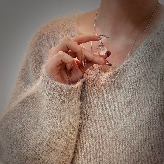 Clear Quartz Reindeer Necklace
