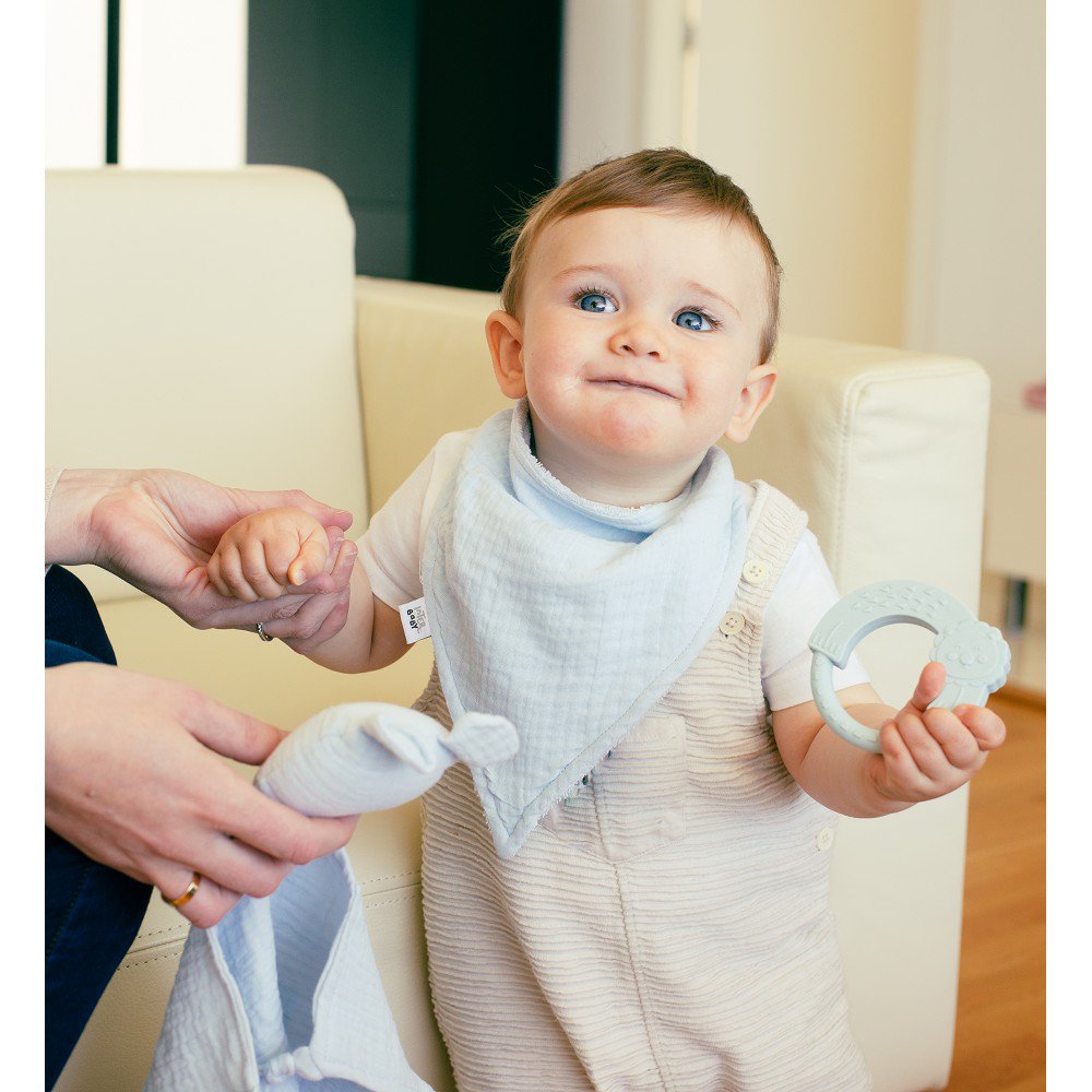 SET DOUDOU + BANDANA + Bijtring - MOD. OSO - OLIJFGROEN