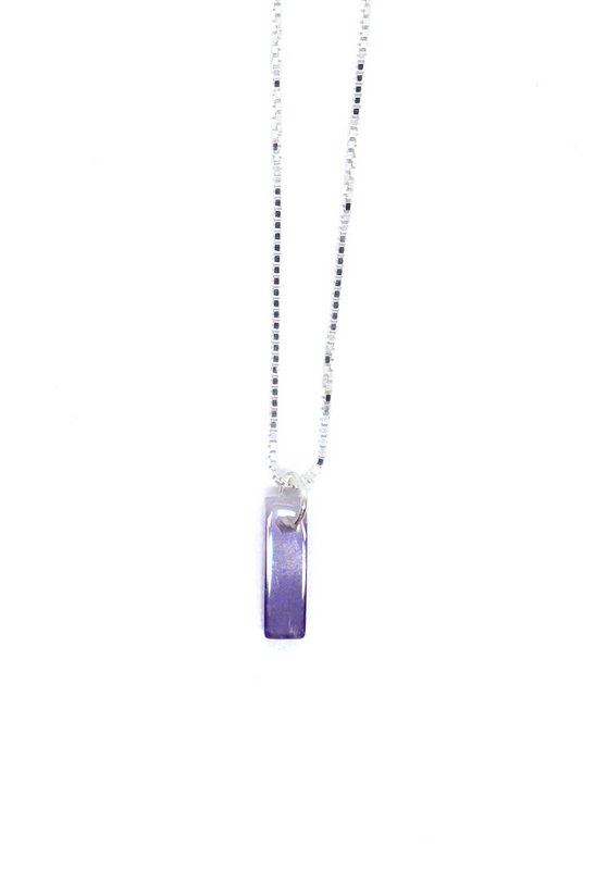 Handgemachte silberne Kette Ladrillo Amethyst