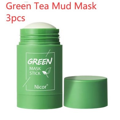 Cleansing Green Tea Mask Clay Stick Oil Control Anti-Acne Whitening Seaweed Mask Skin Care