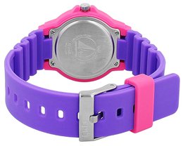Q&Q Kinder/ Mädchen, Uhr mit Silikonarmband, Ø 33 mm, lila/ pink
