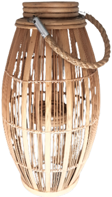 Lanterne bambus naturlig " Palu '' ingen glas