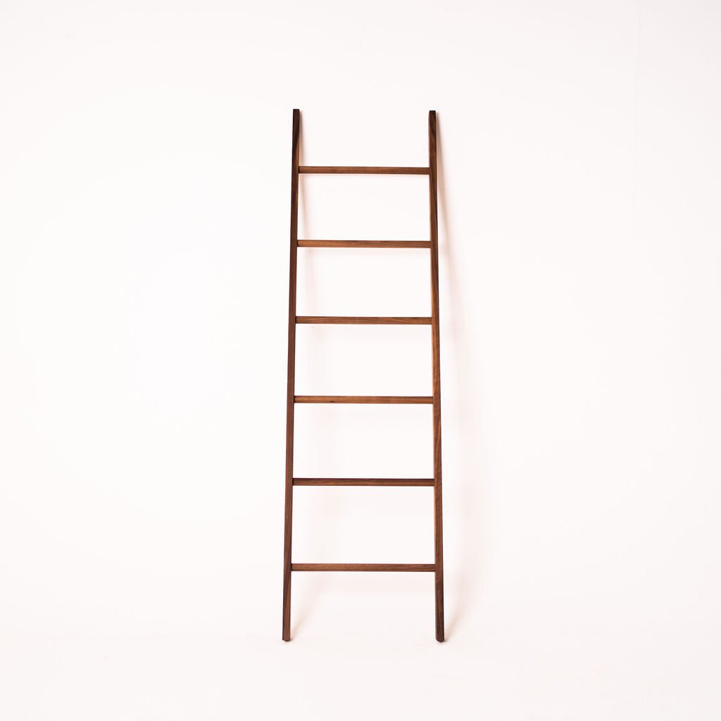 Clothes ladder, towel rack made of solid walnut