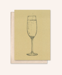 Tarjeta sostenible + sobre | Prosecco | Nuez