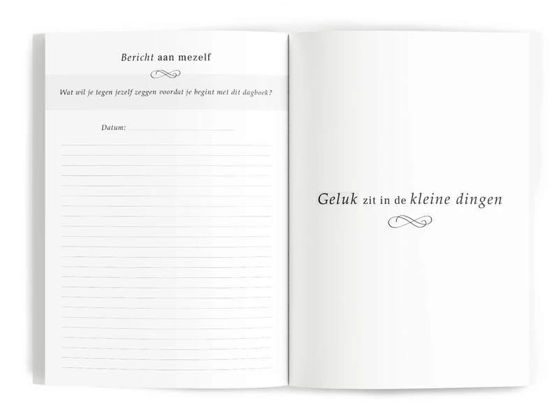 Fyllbooks Diary for Gratitude - Lniany kremowy ze złotą folią