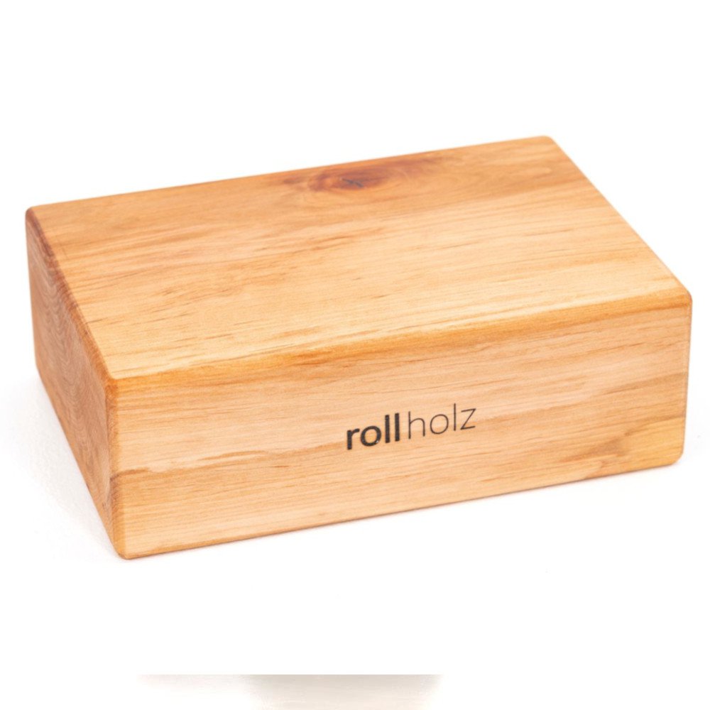 rolling wood yoga block