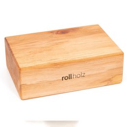 rolling wood yoga block