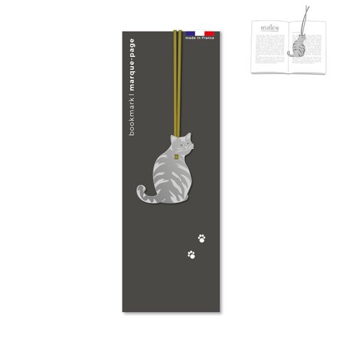 Metalen boekenlegger kat "kater"