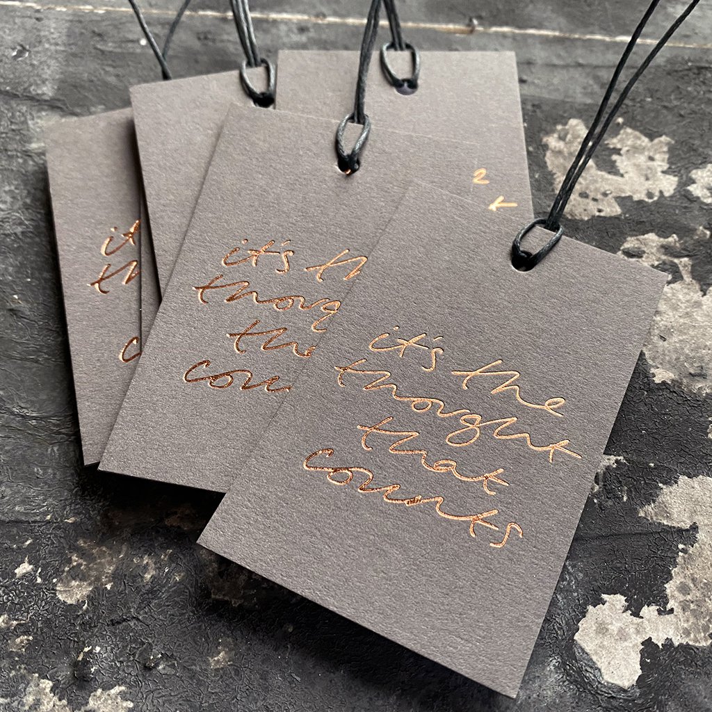 It's The Thought That Counts - Hand Foiled Gift Tags