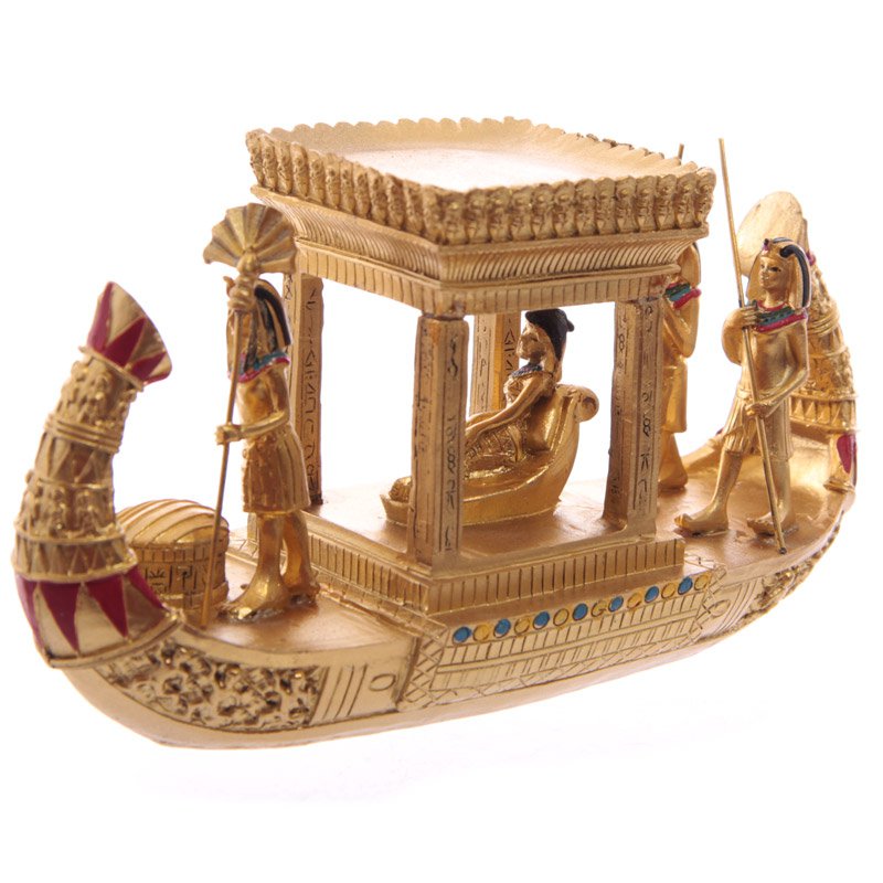 Goldenes ägyptisches Baldachin-Boot