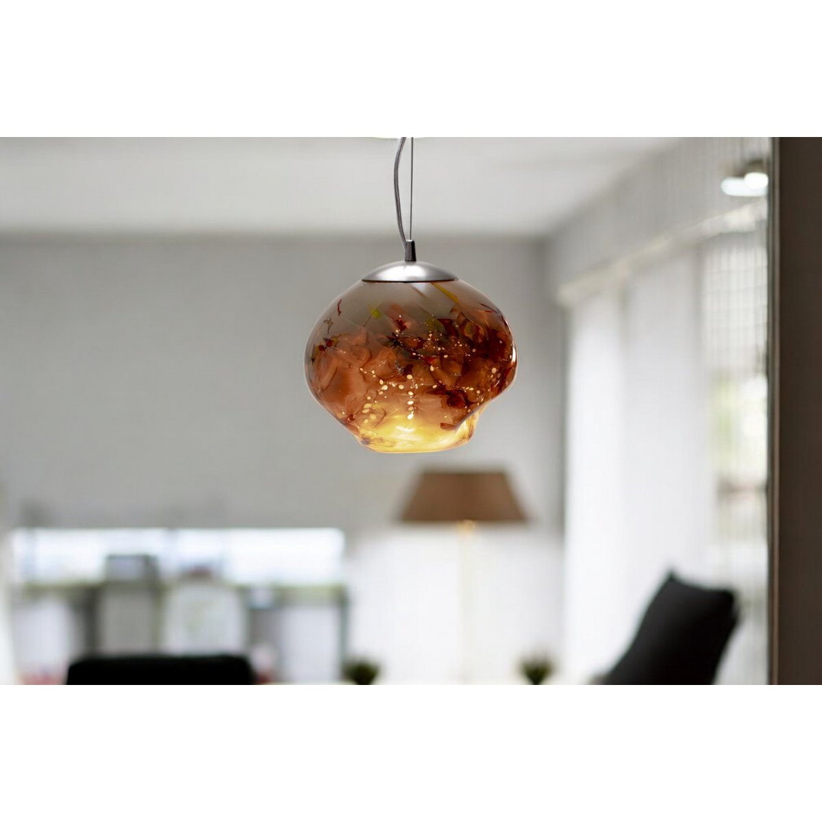 Hanglamp Linea Multicolor Bol | Glass Pendant | Design Hanglamp