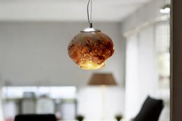 Hængende lampe linea flerfarvet bol | Glas vedhæng | Design hængende lampe