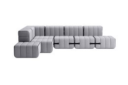 Curt-Set 12 - e.g. Flexible large corner sofa - Jet - 9803 (Grey)