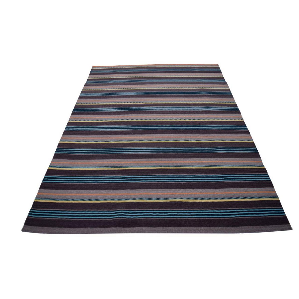 Hazan Kelim Stripes-H Marron Turquoise