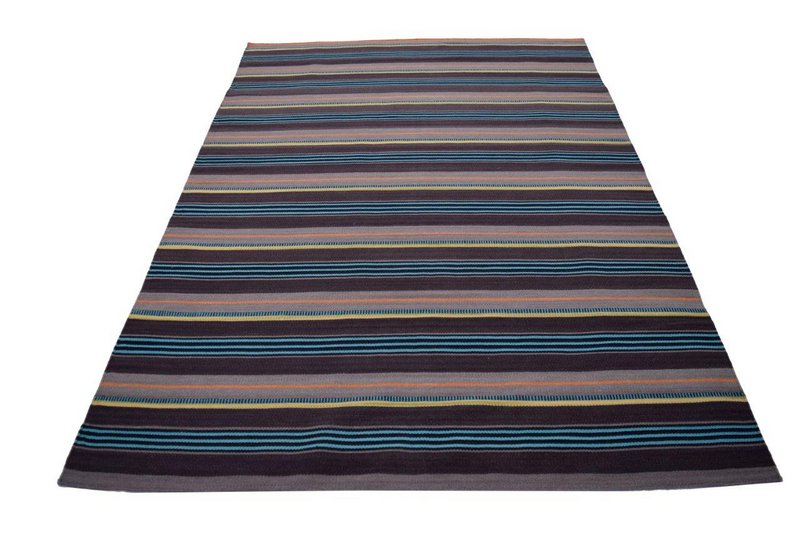 Hazan Kelim Stripes-H Brun turkis