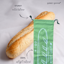 Green-Goose Borsa per baguette riutilizzabile in rPet - 70x21 cm