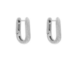 Earrings hoop oval arrows