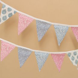 Colorful triangle flags, 3 meters long, suitable for kids' garlands.