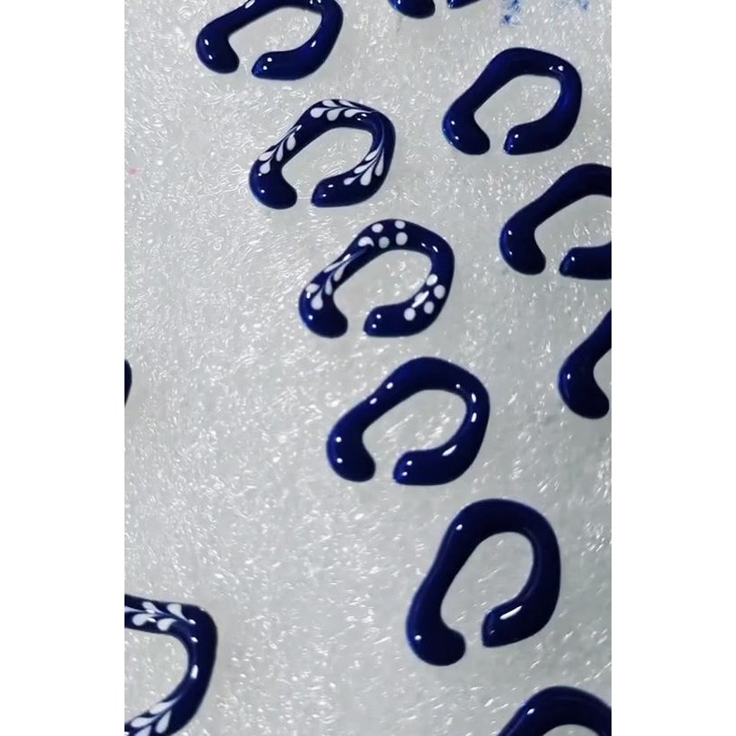 Varia Enamel 2-in-1 Earrings — Blue & Silver