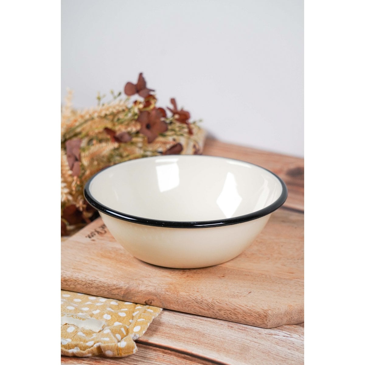Emaille mittlere Schüsselmilch 0,6 l Isabelle Rose