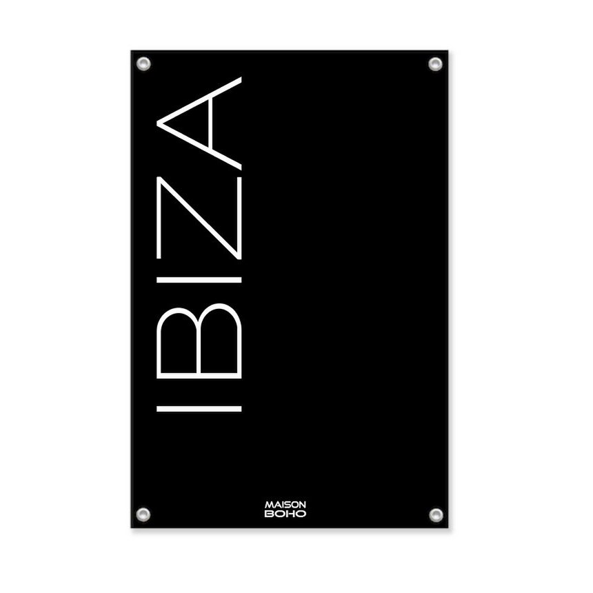 Outdoor Garden Poster | Ibiza | Black | 70x100cm