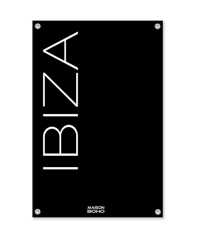 Póster de jardín al aire libre | Ibiza | Negro | 70x100cm