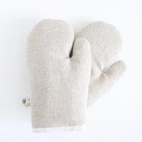 Linen oven gloves