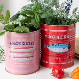 Latas de almacenamiento de pescado (juego de 2)