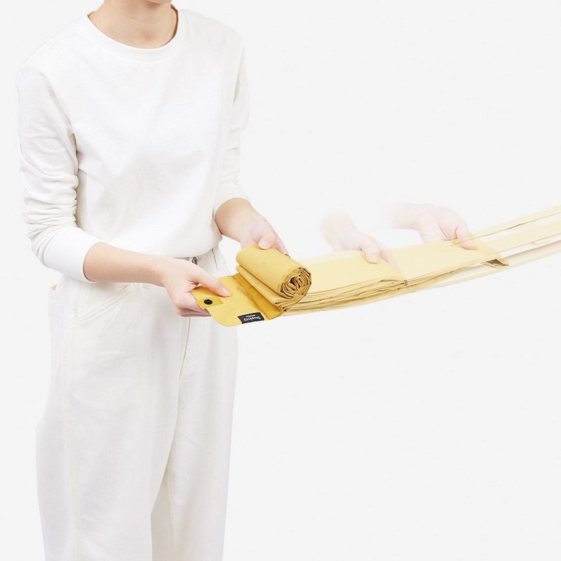 Shupatto compact foldable shopping bag size L - Mustard (Karashi)