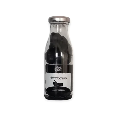 Botellas de dulces con mensaje.