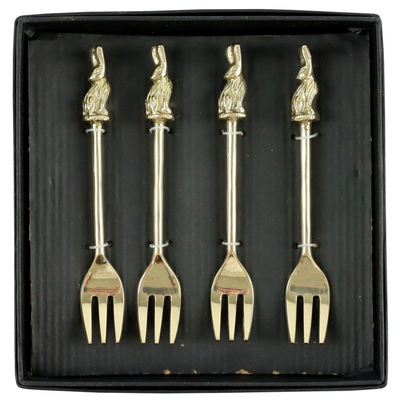 FORKS GOLD BUNNY 4 PIECE SET (HOFF9605)