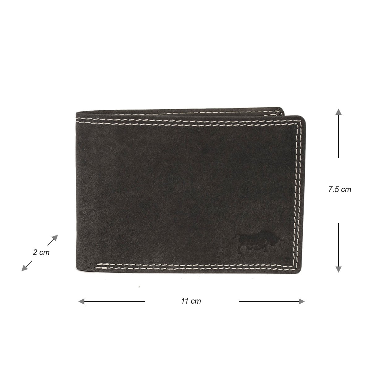 Portefeuille Billfold Homme En Cuir Noir