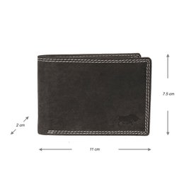 Herrenbrieftasche aus schwarzem Leder