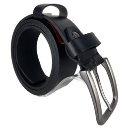 Men's or Women's Belt Black Italian Leather - 4 cm Wide Casual Leather Women's Belt Or Men's Belt