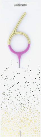 6 Bicolor 2-farbig gold pink Wondercandle® classic