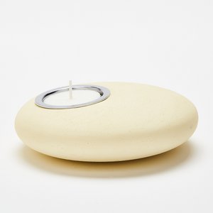 Kieselstein-Kerzenhalter Beige