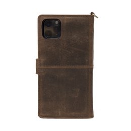 Hoesje iPhone 11 Pro Lichtbruin Leer – iPhone 11 Pro Hoesje Lichtbruin Buffelleer – Leren Hoesje iPhone 11 Pro – Bookcase Hoesje Leer