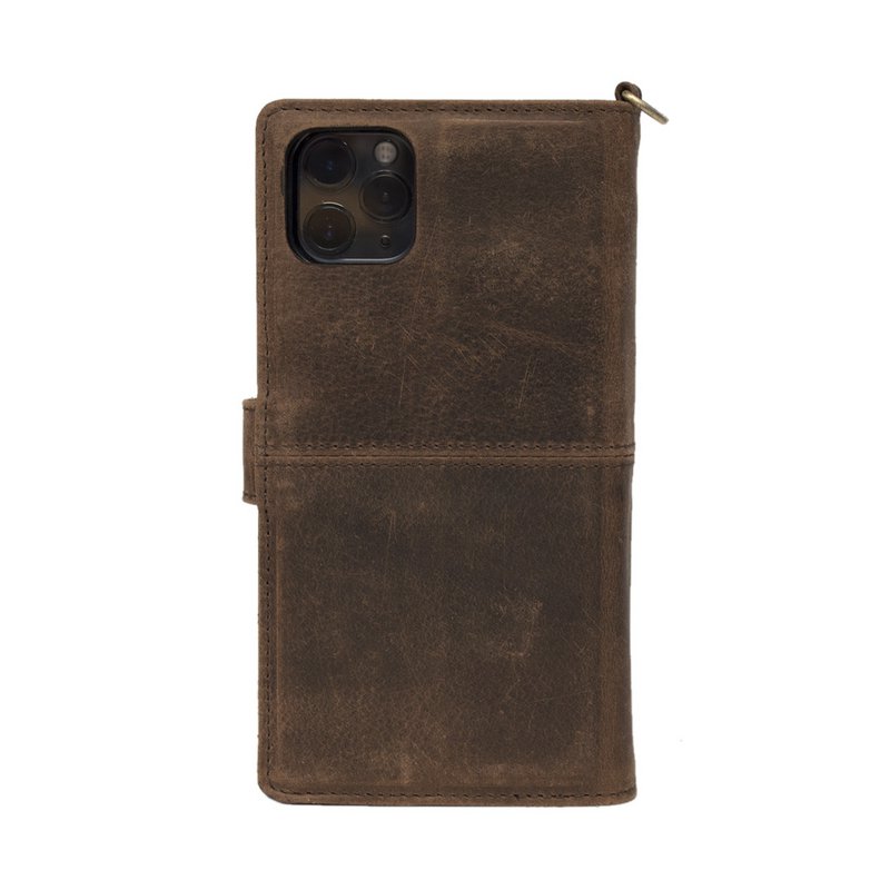 Hoesje iPhone 11 Pro Lichtbruin Leer – iPhone 11 Pro Hoesje Lichtbruin Buffelleer – Leren Hoesje iPhone 11 Pro – Bookcase Hoesje Leer