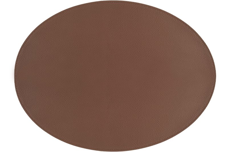 Dækkeserviet TRUDO - oval - vegansk læder - 33x45 cm