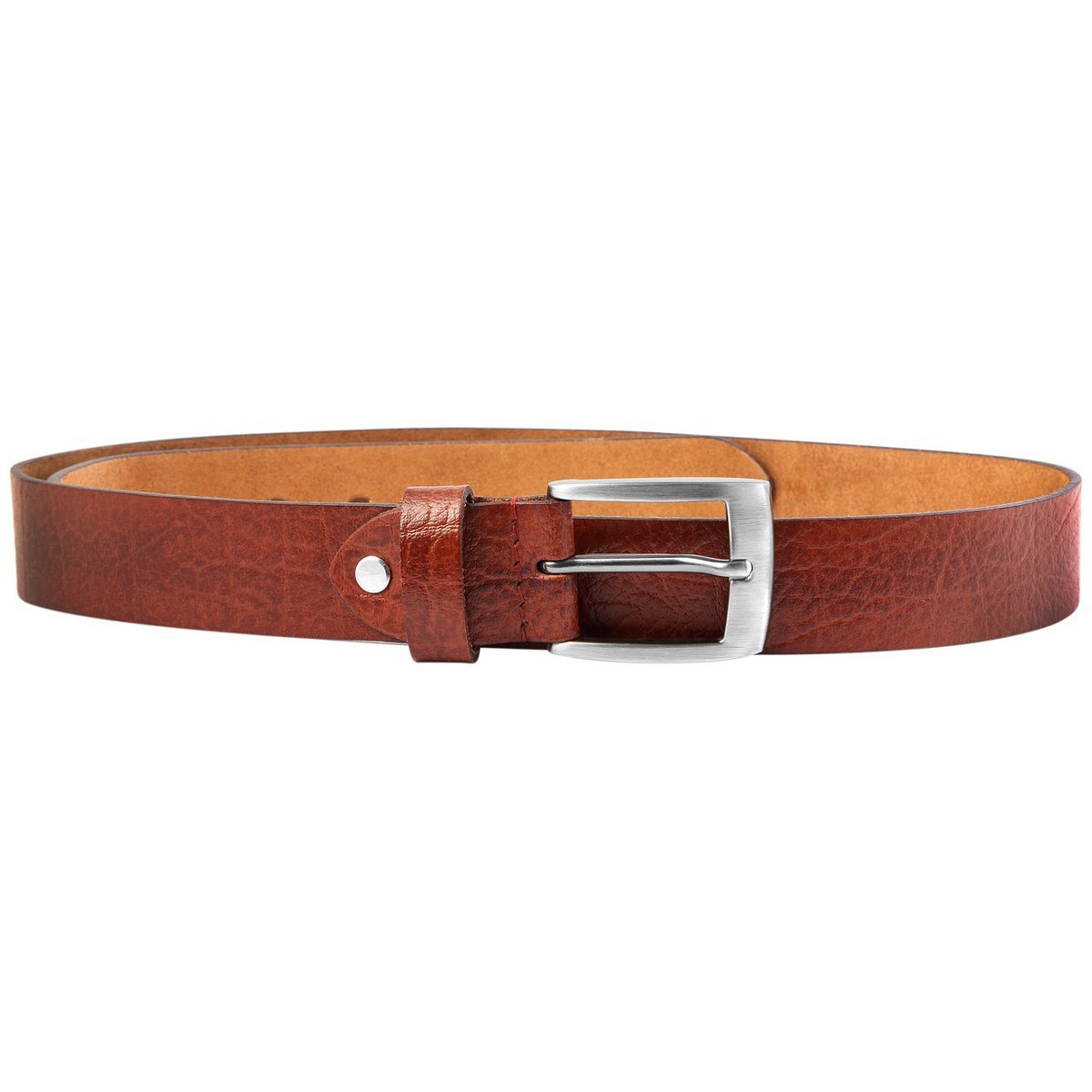 Cintura Leonardo Verrelli in vera pelle marrone accorciabile 90 cm