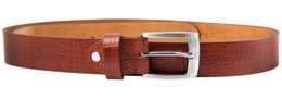 Cintura Leonardo Verrelli in vera pelle marrone accorciabile 90 cm