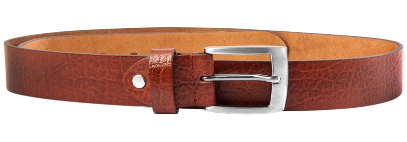 Cintura Leonardo Verrelli in vera pelle marrone accorciabile 90 cm