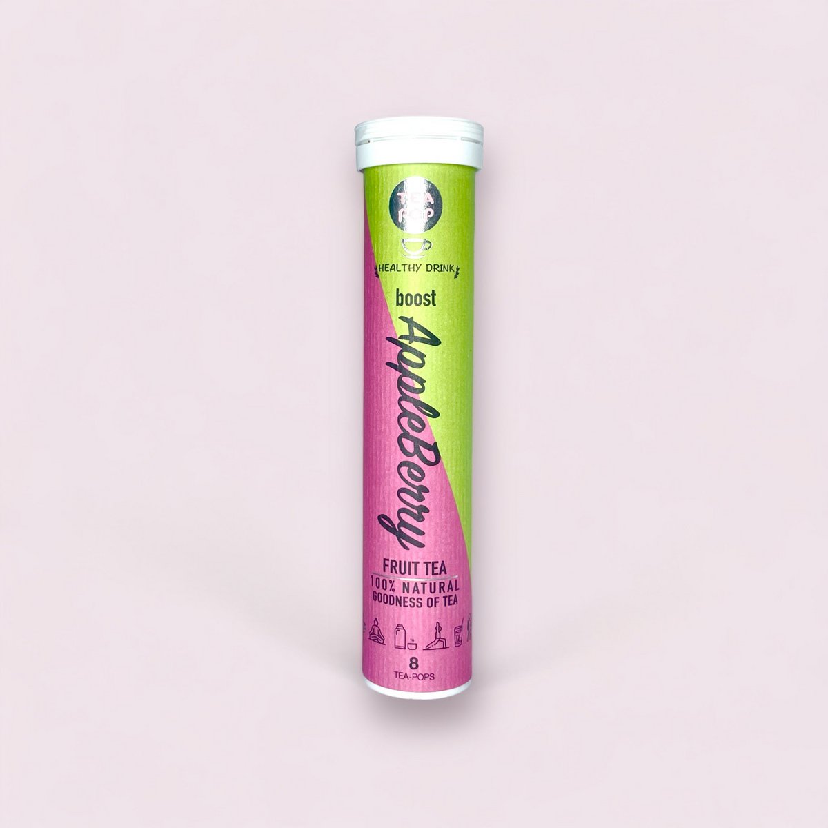 AppleBerry Tea-Pop, thé gourmand à infusion rapide (plateau de 8 tubes)