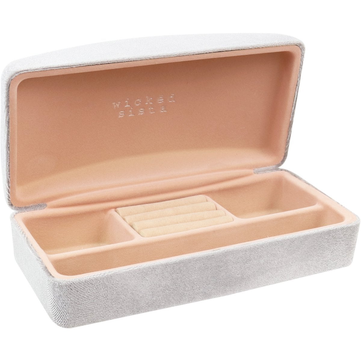 Velvet Large Jewelery Case Pearl Gray jewelery case